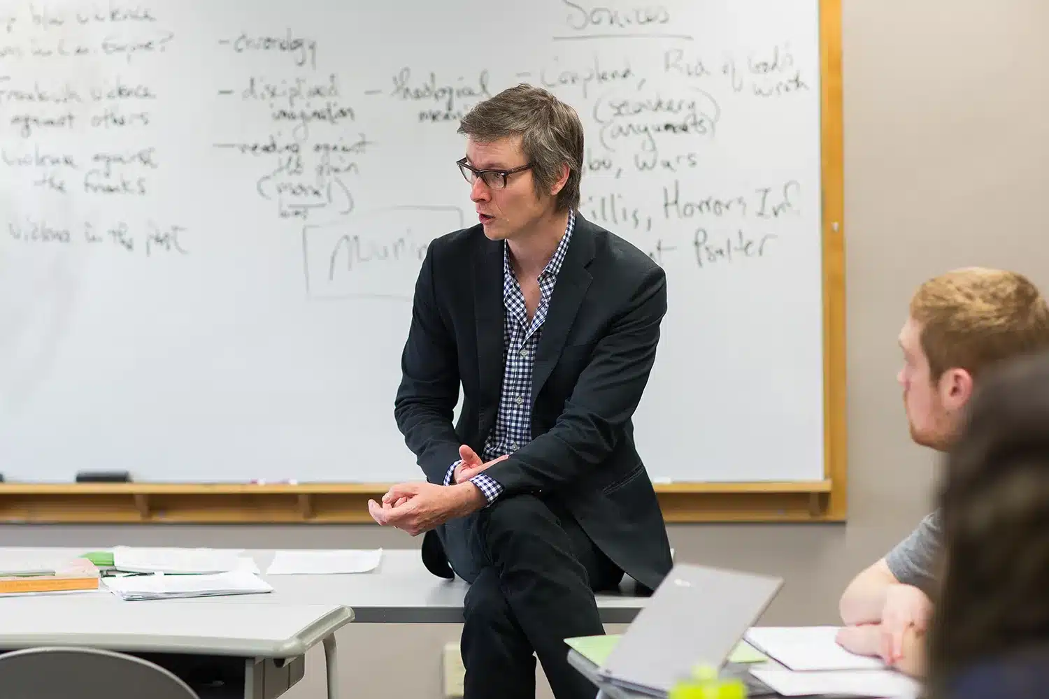 A man teaching a class