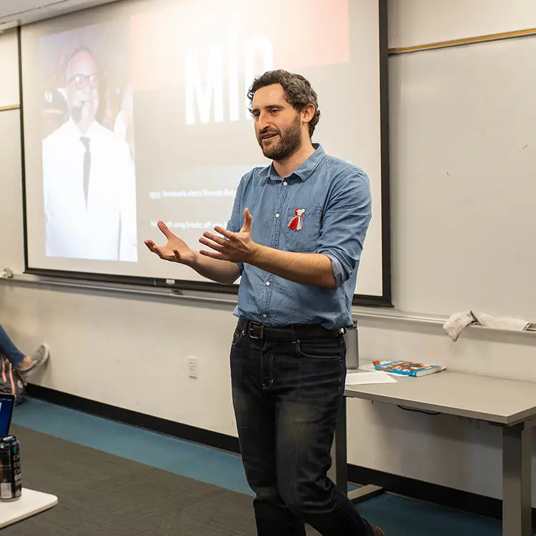 Ivan Petrov teaching in class