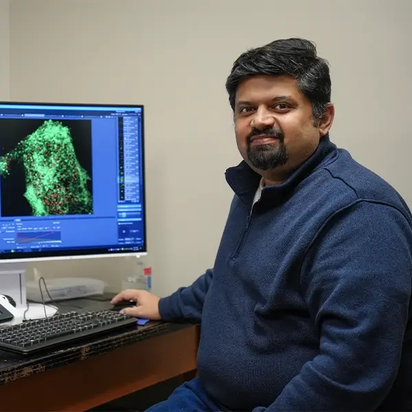 Assistant Professor Amit Joshi in his lab