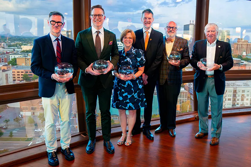 2025 Alumni Awards winners for the Philanthropist of the Year and Volunteer service award