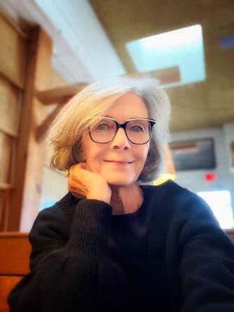 A photo of a woman with a blurred background