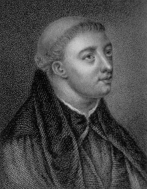 Portrait of medieval English poet John Lydgate