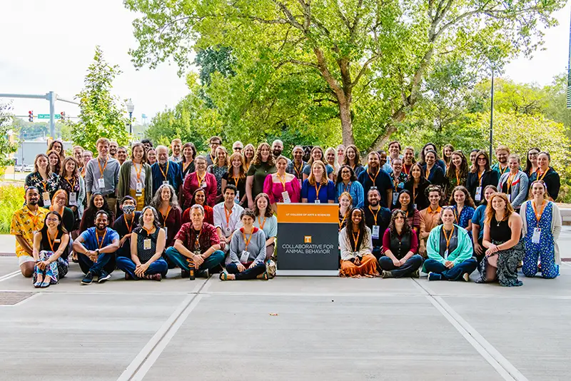 A group photo of students and faculty at from UT"s Collaborative for Animal Behavior (CoLAB) at the Southeastern Conference for Animal Behavior (SeCAB).